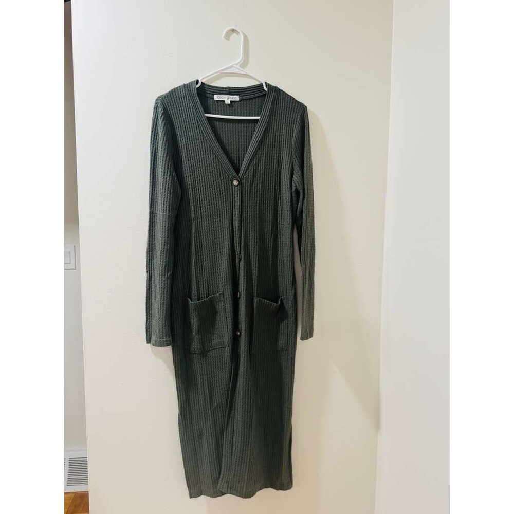 Lola Grace Women's Medium With Button Knit Cardigan
